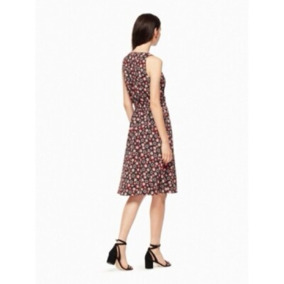 Kate Spade Midi Casa Flora Dress Floral Size Medium - Picture 3 of 14